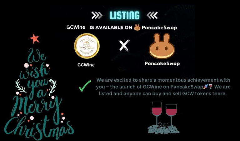 GCWine is available on PancakeSwap 🚀🍷 #GCWine #PancakeSwap #ListingonDEX #HappyNewYear2024